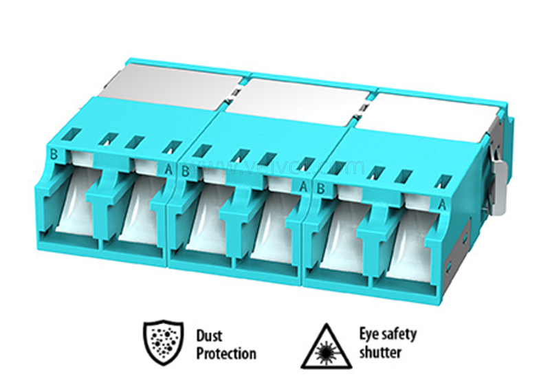 LC 6 ports Anti-laser Dust Proof High Density Adapter - Veivot,LC 6 port Anti-laser Dust Proof HD Adapter - Veivot,,,