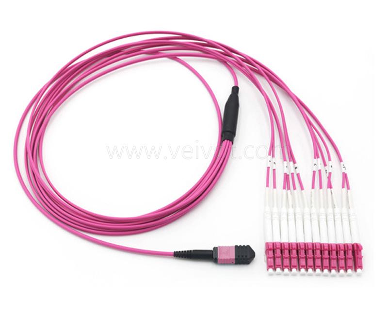 12 fibers MPO-LC Duplex Breakout Cable