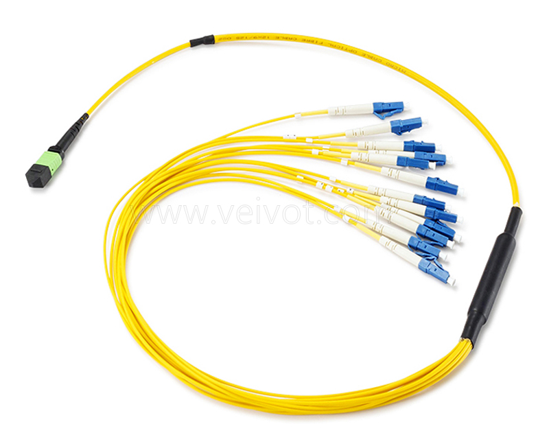 12fibers MPO to LC-UPC OS2 Singlemode Duplex Breakout Trunk Cable Low Loss - Veivot,12fibers MPO to LC-UPC Violet Magenta OM4 Duplex Breakout Trunk Cable - Veivot,